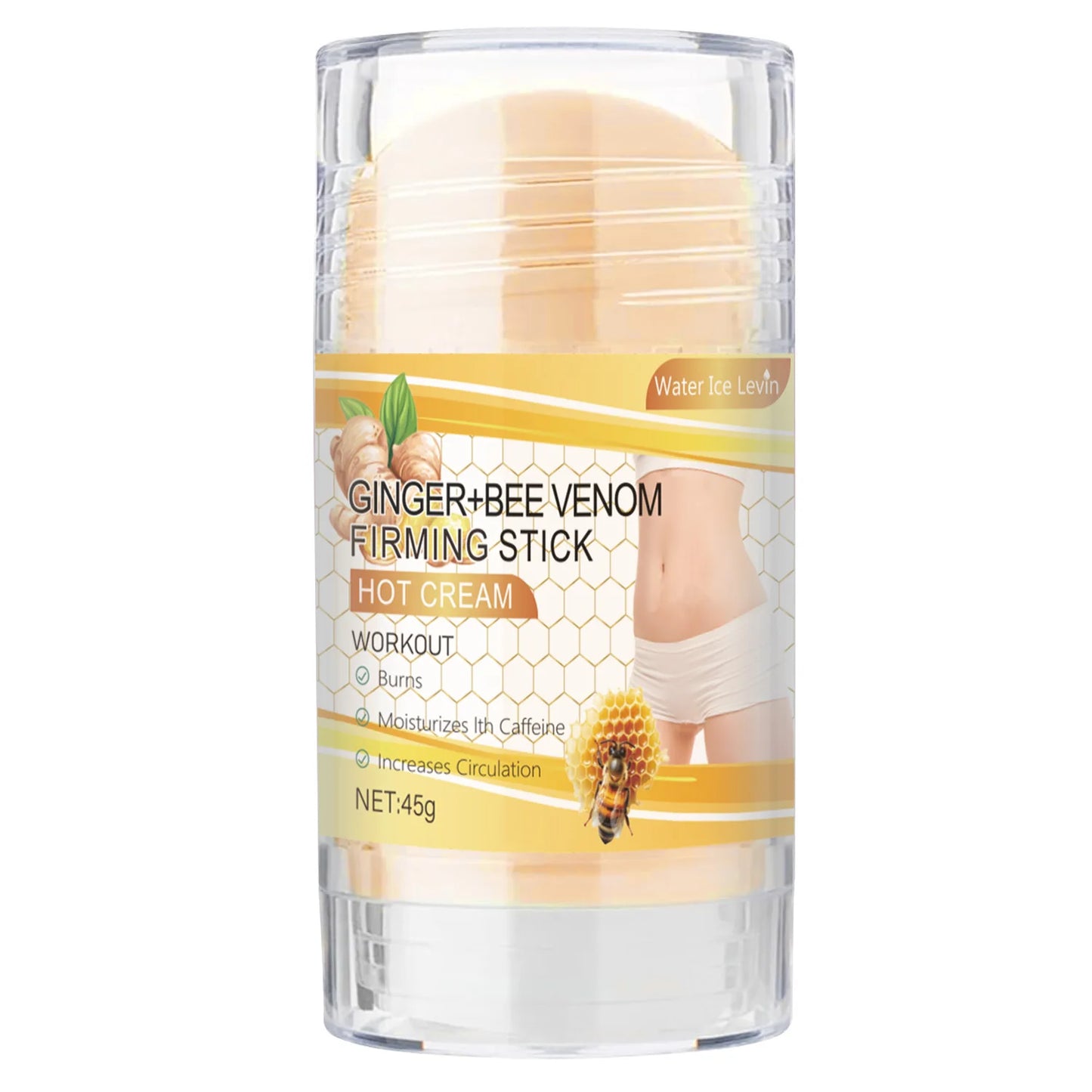 Turmeric + Bee Venom Firming Cream Stick, Contains Coconut Oil, Moisturizing Firming Body Lotion for Men and Women, Hypoallergenic, Muscle Relaxation and Post-Exercise Recovery