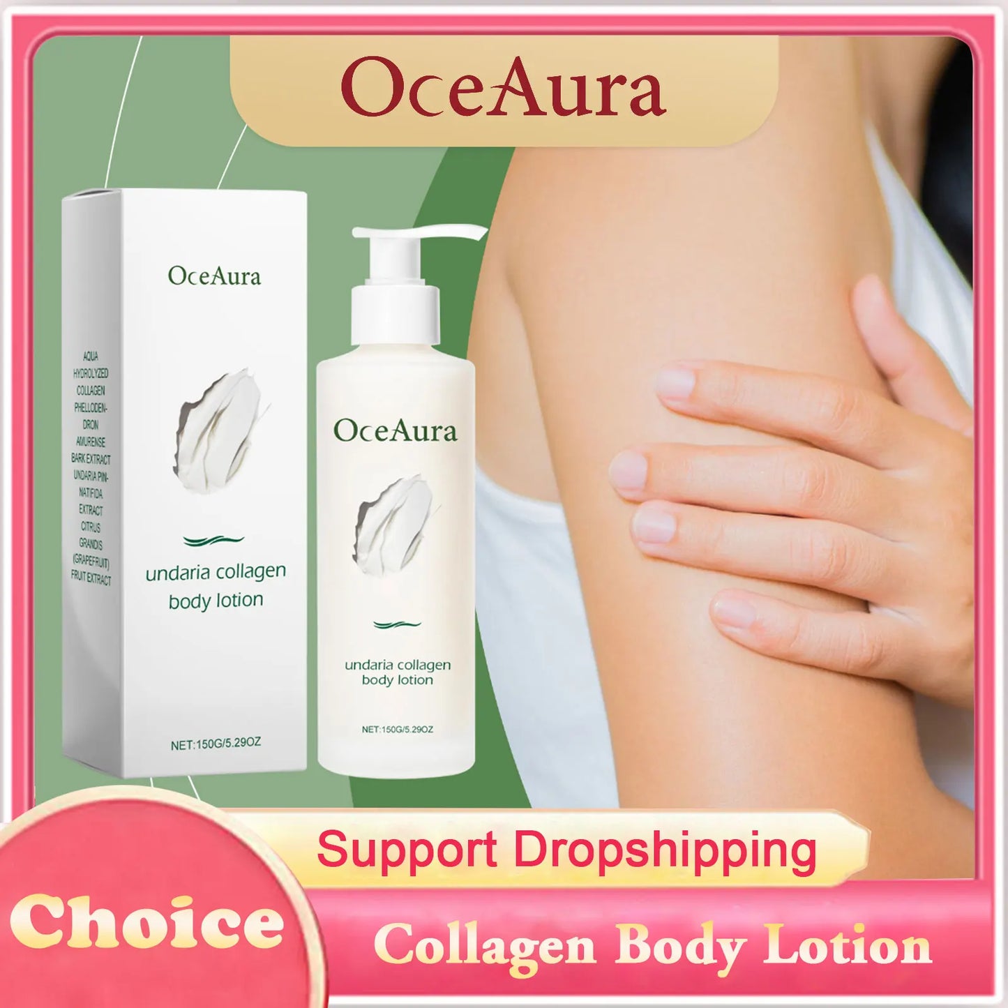 Collagen Infused Body Lotion Anti Aging Smoothing Strengthen Barrier Long Lasting Hydrating Reduce Sagging Moisturize Body Cream