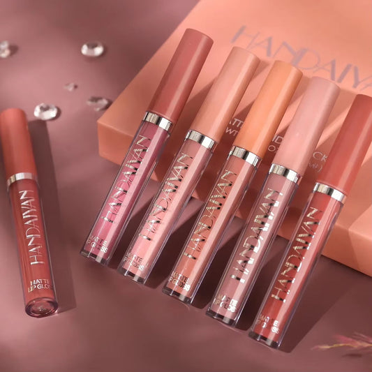 LuxeMatte™ by Handaiyan – 6-Piece Waterproof Matte Lipstick Set