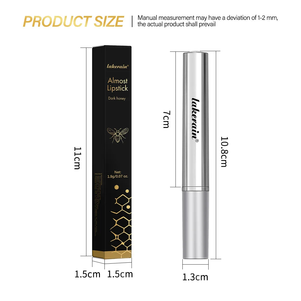 Black Honey Lipstick Long Lasting Moisturizing Natural Lip Plumper Makeup Lip Plumping Gloss Cosmetics Exfoliating for Lip