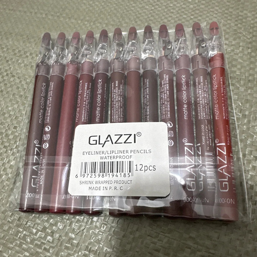 Professional Matte Lip Pencil Set - Long Lasting Waterproof Lipstick