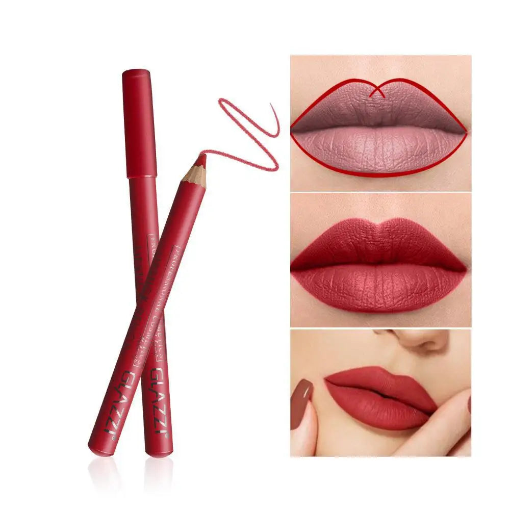 Professional Matte Lip Pencil Set - Long Lasting Waterproof Lipstick