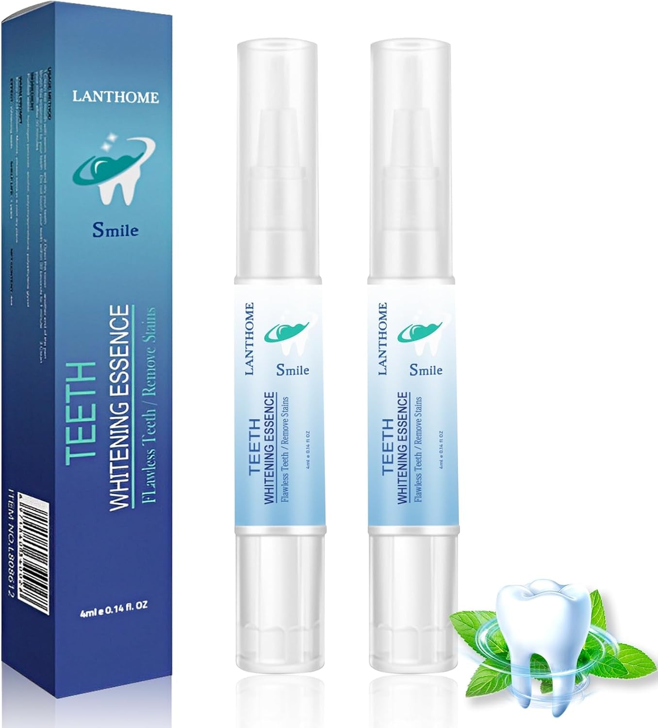 Teeth Whitening Pen,Teeth Whitening Essence,Teeth Whitening Gel,Teeth Stain Remover to Whiten Teeth,Intensive Stain Removal Teeth Reduce Yellowing (2Pcs)